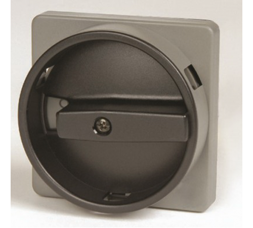 Серебряная площадка 67х67 - черная ручка B63 с замком 22мм для сер.АМ  AZ6501  DKC