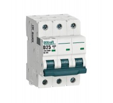 Выключатель автоматический трехполюсный ВА-105 25А D 10кА  13227DEK  DEKraft