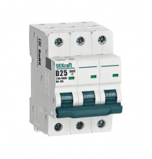 Выключатель автоматический трехполюсный ВА-105 25А D 10кА  13227DEK  DEKraft