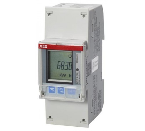 Счетчик 3-фазный, активной эн.,1-тарифный,кл. точности 1,трансф. вкл. 1(6)А, имп. вых, RS485,тип B24 112-2002CMA100810R1000 ABB