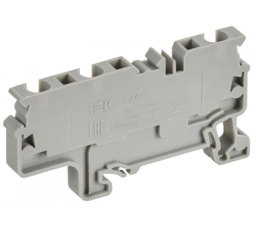 ARMAFIX Клемма пруж. CX4-3 4мм2 3-конт. серая  AF-CT40-00-3-K03-004  IEK