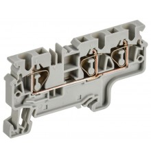 ARMAFIX Клемма пруж. CX4-3 4мм2 3-конт. серая  AF-CT40-00-3-K03-004  IEK