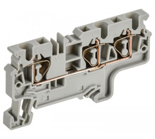 ARMAFIX Клемма пруж. CX4-3 4мм2 3-конт. серая  AF-CT40-00-3-K03-004  IEK