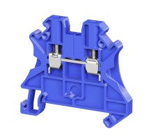 Клемма проходная, винтовой зажим, 2 точки подключения, 2.5 кв.мм, синяя  TUR-2.5R-BU  DKC