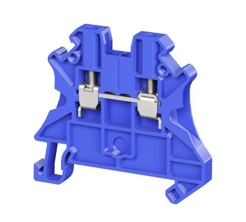 Клемма проходная, винтовой зажим, 2 точки подключения, 2.5 кв.мм, синяя  TUR-2.5R-BU  DKC