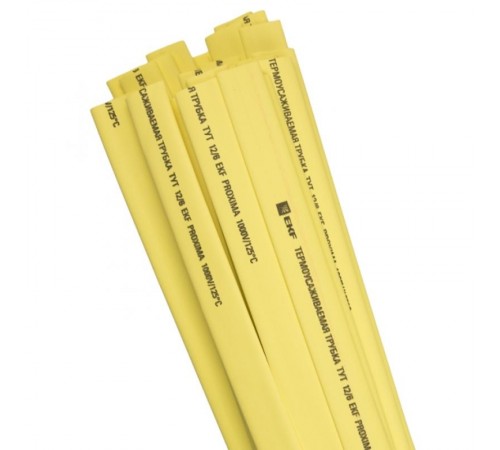 Термоусаживаемая трубка ТУТ нг 14/7 желтая EKF PROxima  tut-14-y-1m  EKF