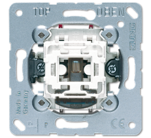 Балансирный контрольный проходной переключатель 10 A / 250 B, пружинные зажимы, с лампой в комплекте; не подходит к клавишам серии EP; универсальные в