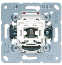 Балансирный контрольный проходной переключатель 10 A / 250 B, пружинные зажимы, с лампой в комплекте; не подходит к клавишам серии EP; универсальные в