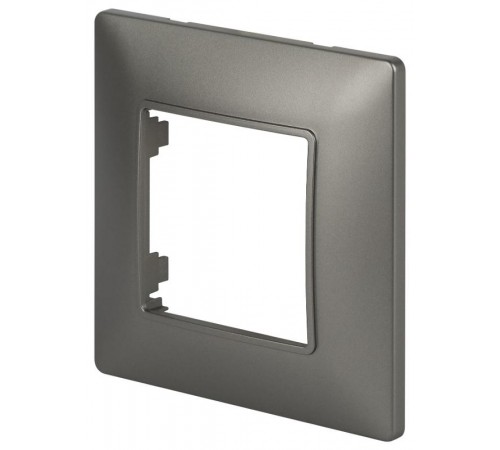 Рамка для розеток и выключателей Elegance 14-5001-16 на 1 пост, титан  Б0065801  ЭРА