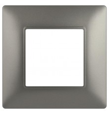 Рамка для розеток и выключателей Elegance 14-5001-16 на 1 пост, титан  Б0065801  ЭРА