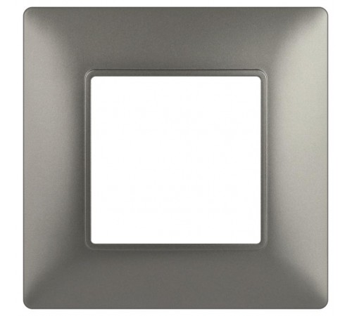 Рамка для розеток и выключателей Elegance 14-5001-16 на 1 пост, титан  Б0065801  ЭРА