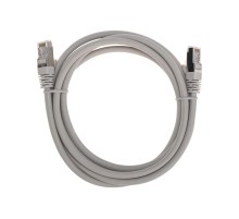 Патч-корд S/FTP CAT 6A (10G), RJ45-RJ45, 28AWG, LSZH, серый, 2м REXANT  02-0390-2  REXANT
