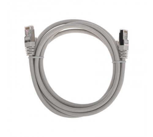 Патч-корд S/FTP CAT 6A (10G), RJ45-RJ45, 28AWG, LSZH, серый, 2м REXANT  02-0390-2  REXANT