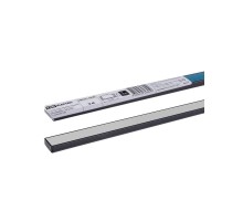 Алюминиевый профиль накладной черный 1506 (2 м), матовый рассеиватель, 2 заглушки, 3 крепежа  SQ0331-0490  TDM