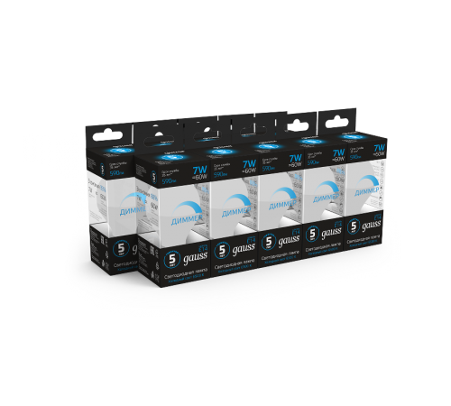 Лампа светодиодная Шар 7W 590lm 6500К E14 диммируемая  105101307-D  Gauss