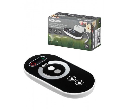 Контроллер для светодиодных лент и модулей MONO-RF-12В-18А-216Вт-IP20, 1 канал, сенсорный пуль  SQ0331-0525  TDM