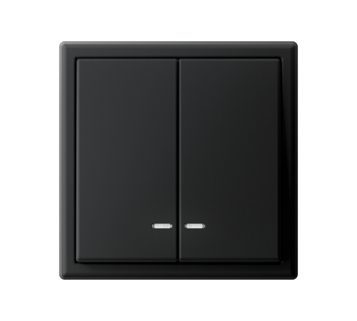 ArtGallery Карбон Выключатель 2-клавишный с подсветкой, сх.5а, 10АХ, механизм  GAL001053  SE