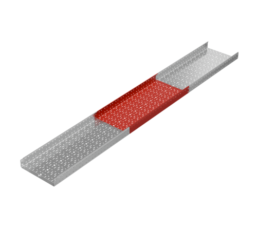 Лоток перф. 100х500х1,2 L2000 мм "Быстрый монтаж ПЛЮС" HD  LPplus100-500-1.2-2000 HD  КМ-Профиль