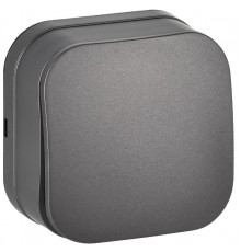 GLORY Выключатель 1-клавишный о/у 10А ВС20-1-0-ХСм сталь матовый  EVH10-K46M-10  IEK