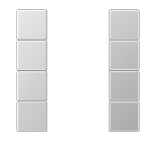 комплект накладок 4гр алюминий AL2504TSA Jung
