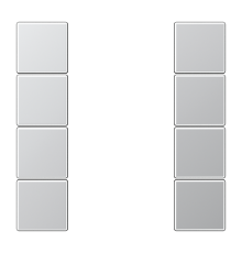 комплект накладок 4гр алюминий AL2504TSA Jung