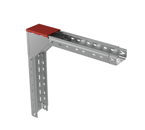 Крышка на угол внеш. верт. 80х100 мм с разворотом трассы на 180 гр. "ПЛЮС"  KVLTDplus90-80-100   КМ-профиль