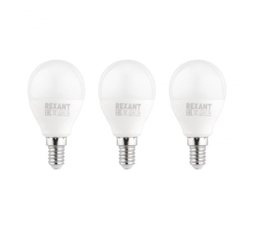 Лампа светодиодная Шарик (GL) 11.5 Вт E14 1093 Лм 6500 K холодный свет (3 шт./уп.)  604-209-3  Rexant