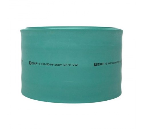 Термоусаживаемая трубка ТУТ нг 100/50 зелёная рулон PROxima  tut-100-j  EKF