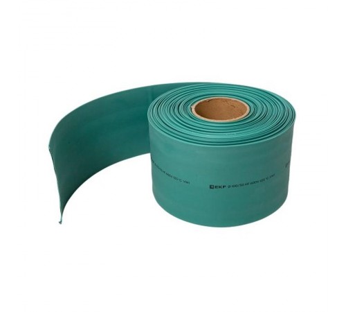 Термоусаживаемая трубка ТУТ нг 100/50 зелёная рулон PROxima  tut-100-j  EKF