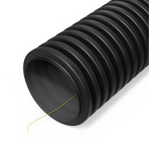Труба гофрированная двустенная ПНД гибкая тип 450 (SN29) стойкая к ультрафиолету с/з черная d40 мм (100м/уп)  PR15.0316  Промрукав