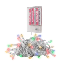 Гирлянда декоративная питание от ЭП  DC-G01-80M, 80 мульт. LED, 7.8 м., 8 реж., 3xAA, IP20  .5047754  ФАZА