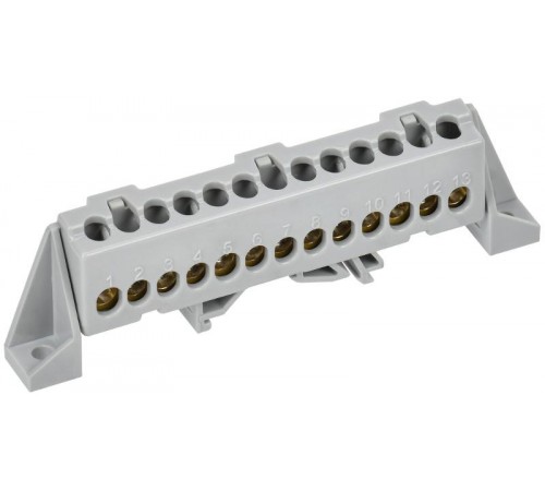 TEKFOR Шина L "фаза" в комбинированном DIN-изоляторе "Стойка" 6х9-13-Ср  TF-NN10-13-DP-K03  IEK