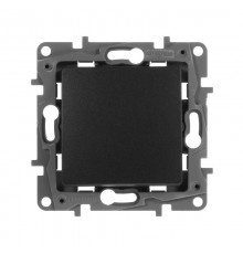 Etika Антрацит Переключатель 1-клавишный, автозажимные клеммы, 10 AX, 250 В  672605  Legrand