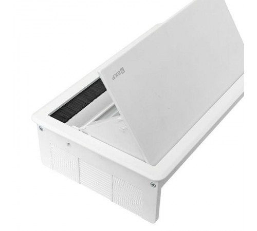 Встраиваемый настольный розеточный блок выдвижной, 8 модулей, белый, C-Line белый  cl-vnbv-8-w  EKF