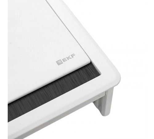 Встраиваемый настольный розеточный блок выдвижной, 8 модулей, белый, C-Line белый  cl-vnbv-8-w  EKF