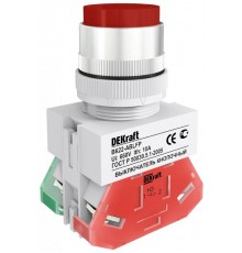 Выкл. кноп. ABLFP 22 мм Цвет:КРАСНЫЙ 220В ВK-22   25020DEK  DEKraft