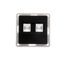 W59 Черный бархат Розетка компьютерная 2-ая RJ45 кат.5e  RSI-251KK5E-6-86  SE