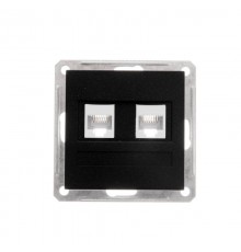 W59 Черный бархат Розетка компьютерная 2-ая RJ45 кат.5e  RSI-251KK5E-6-86  SE