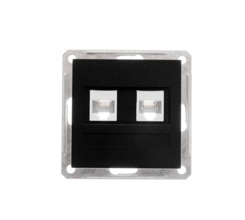 W59 Черный бархат Розетка компьютерная 2-ая RJ45 кат.5e  RSI-251KK5E-6-86  SE