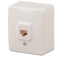 Розетка информационная 11-3203-02 RJ45, ОУ, Эксперт, Слоновая кость Б0020731  ЭРА