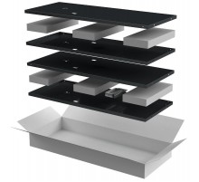 LINEA E Компл. стенок боковых 1000мм шкафа 33U чер.  LE05-33UX1-X  ITK