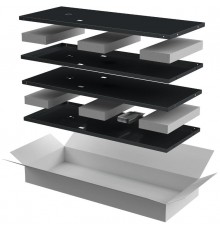 LINEA E Компл. стенок боковых 1000мм шкафа 24U чер.  LE05-24UX1-X  ITK