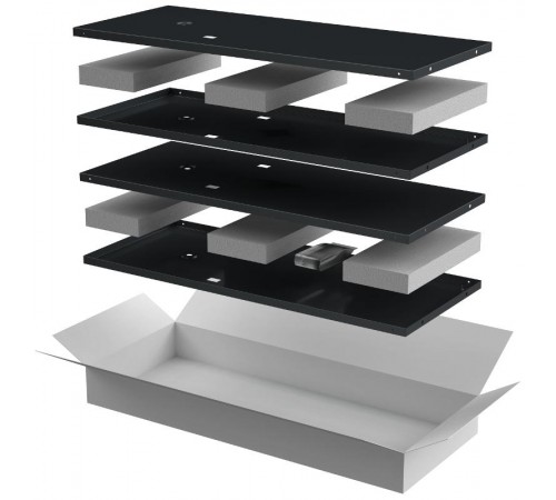 LINEA E Компл. стенок боковых 1000мм шкафа 33U чер.  LE05-33UX1-X  ITK