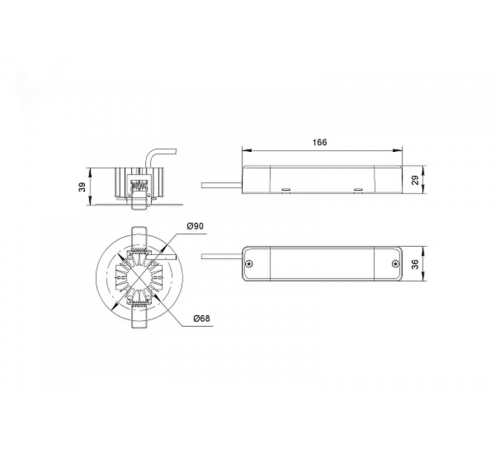 Световой указатель аварийного освещения светодиодный BS-ORBITA-10-L1-ELON 4,7Вт IP20 централизованный встраиваемый  a17000  Белый свет