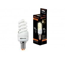 Лампа энергосберегающая КЛЛ 11Вт E14 827 cпираль FSТ2 КОМПАКТ 35х98мм  SQ0323-0174  TDM