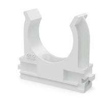 Крепёж-клипса для труб Полистирол белая д32 (25шт/500шт уп/кор)  PR.02732б  Промрукав