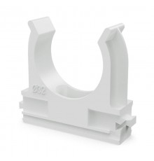 Крепёж-клипса для труб Полистирол белая д32 (25шт/500шт уп/кор)  PR.02732б  Промрукав