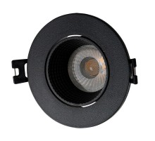 Светильник светодиодный встраиваемый DK3061-BK , IP20, 10Вт, GU5.3, LED, черный/черный, пластик  DK3061-BK  DENKIRS