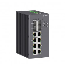 Промышленный управляемый коммутатор, с поддержкой PoE, 4100Base-X, 1000Base-X, 10/100/1000Base-T(X) SFP слота: 810/100/1000Base-T(X) RJ45 PoE портов