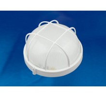 Светильник светодиодный пылевлагозащищен. для ЖКХ ULW-K22A 8W/6000K IP54 WHITE круг с решеткой 6000K 600Лм D= 188мм белый  UL-00005234  Uniel